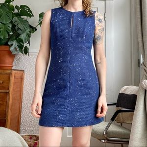 DVF Diane Von Furstenberg blue sheath mini dress